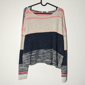 Anthropologie Moth Striped Linen Sweater Size M/L